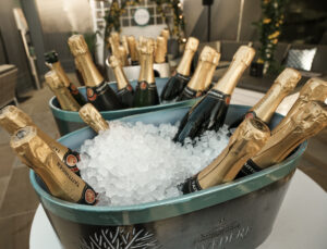 Champagne ready for guests